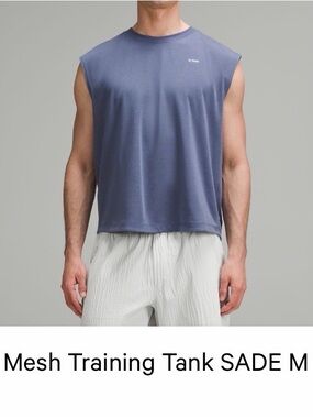 lululemon athletica Men's Mesh Tank in Slate Blue